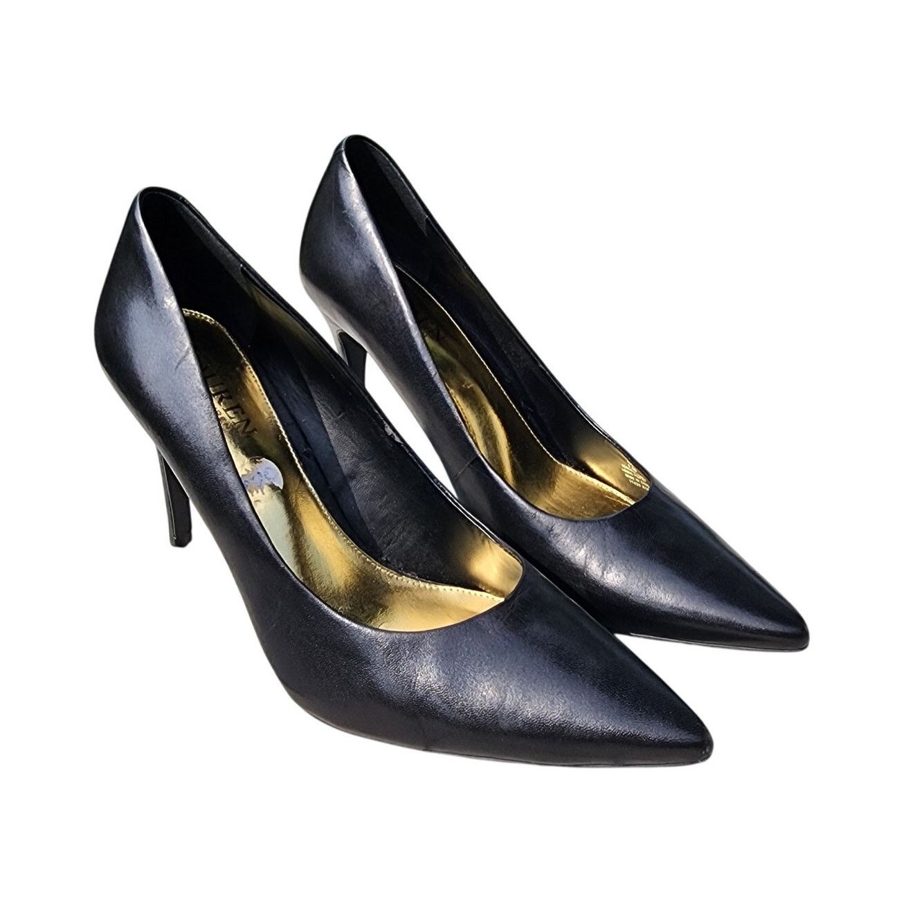 Lauren Ralph Lauren Lauren Ralph Lauren Alani Black Leather Stiletto Heels 9.5 Size US 9.5 / IT 39.5 - 1 Thumbnail