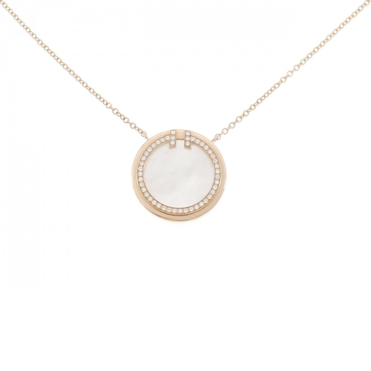 Tiffany & Co. Tiffany & Co. Tiffany T Two 750 Pink Gold Mother of Pearl Diamond Necklace Precious Metal Necklace 64026801 DUTY FREE for USA Size ONE SIZE - 1 Thumbnail