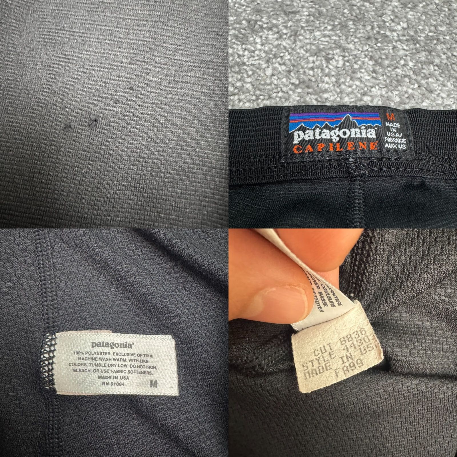 Patagonia VINTAGE Patagonia Capilene Jogger Pants Mens Medium Black Outdoor 90s Retro Size US 31 - 8 Thumbnail