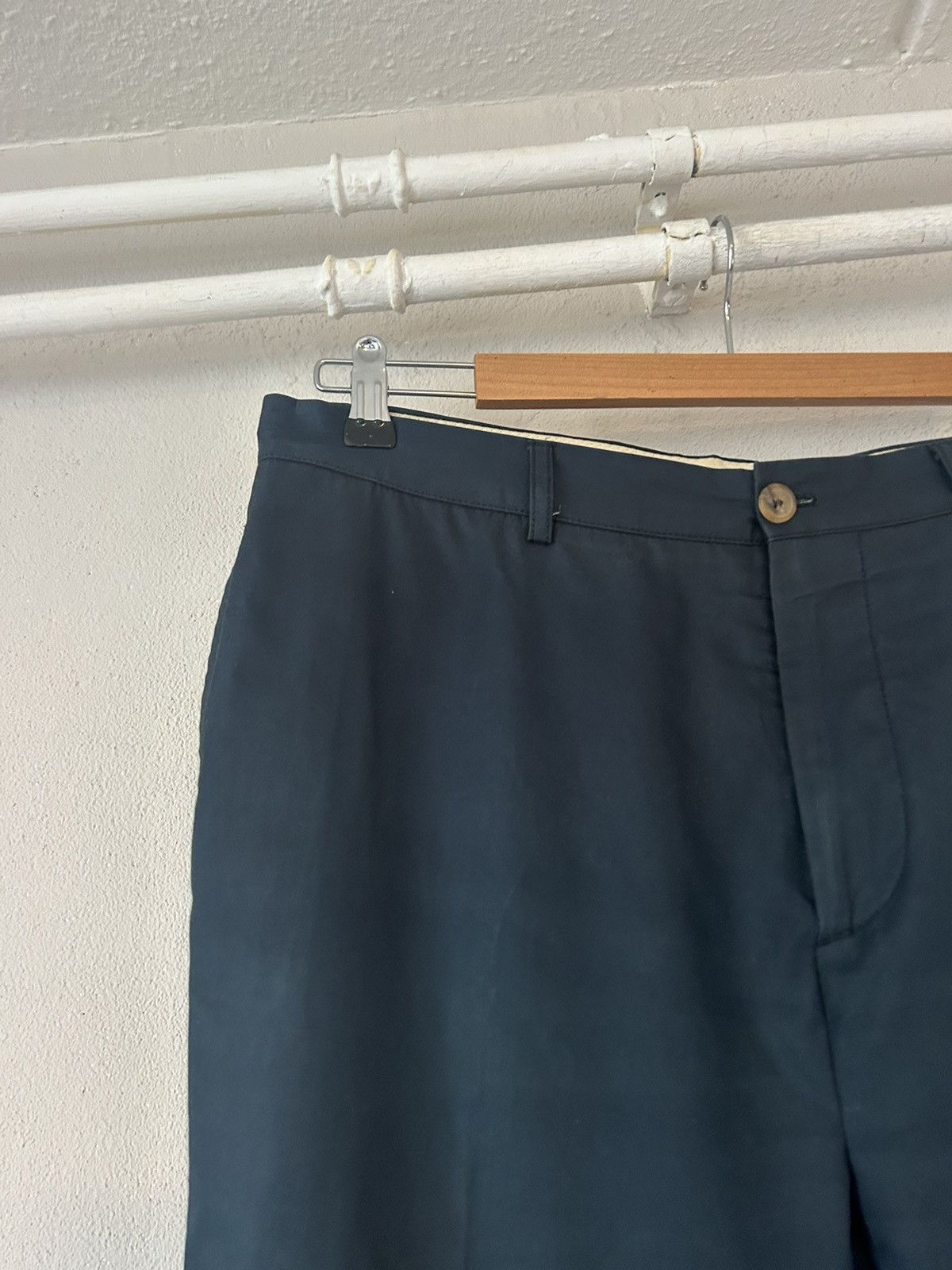 Brunello Cucinelli Navy Cotton Tailored Trousers Size US 40 / EU 56 - 3 Thumbnail