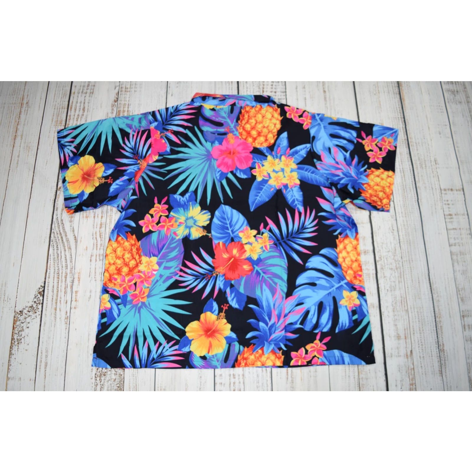 Vintage VINTAGE King Kameha SHIRT Mens 4XL Pink PINEAPPLE Retro 80s Hawaiian Casual Button-Up Short Sleeve Collared Size US XXL / EU 58 / 5 - 7 Thumbnail