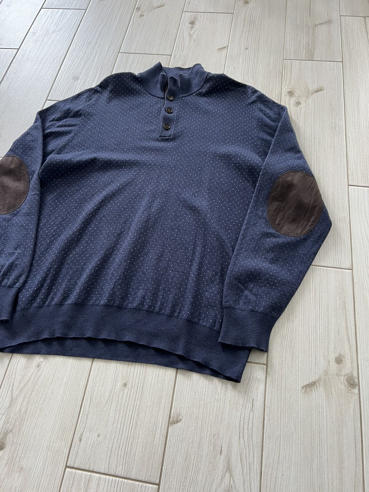 Hackett Hackett London Cotton/Silk 1/4 zip Sweater Mens Classic Size US XL / EU 56 / 4 - 4 Thumbnail