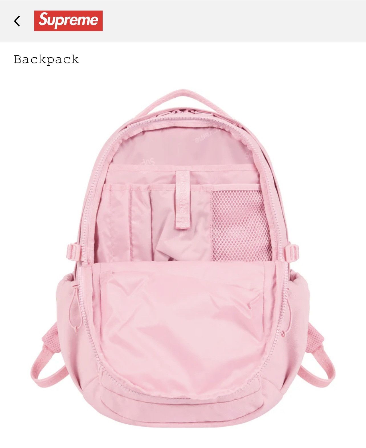 Supreme Supreme 25SS backpack light pink Size ONE SIZE - 4 Thumbnail