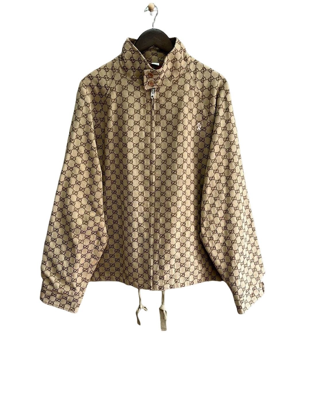 Gucci Gg Monogram Zip Up Jacket Size 52 in Beige, Men's (Size L)