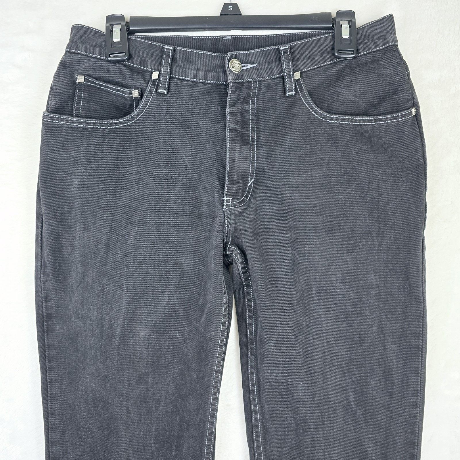 Fubu Vtg Fubu Women's Jeans Size 11/12 Black Denim 30x31 Y2K Size 34" / US 12 / IT 48 - 3 Thumbnail