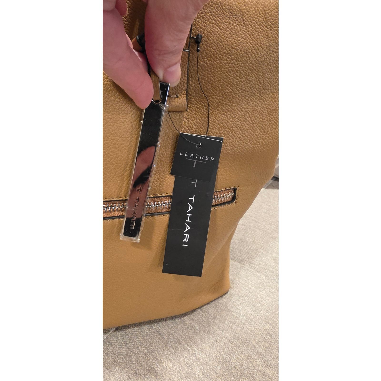 Elie Tahari Elie Tahari Tan Leather Tote NWT Size ONE SIZE - 3 Thumbnail