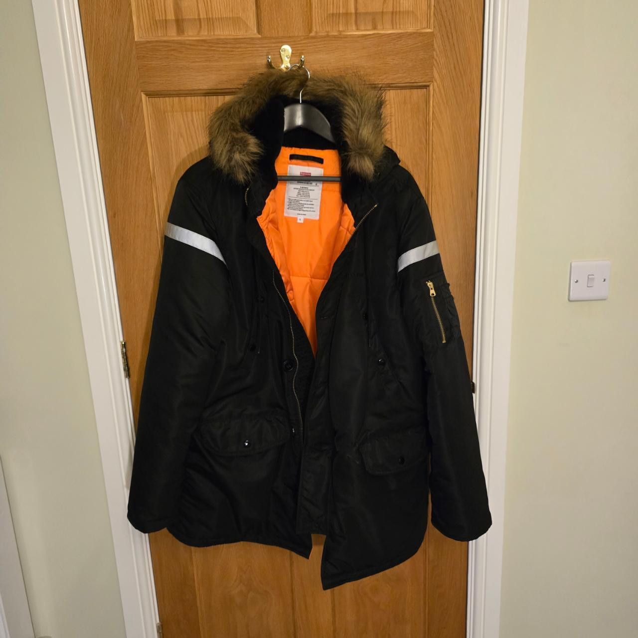Supreme Supreme Men's Black and Orange Jacket Size US L / EU 52-54 / 3 - 1 Thumbnail