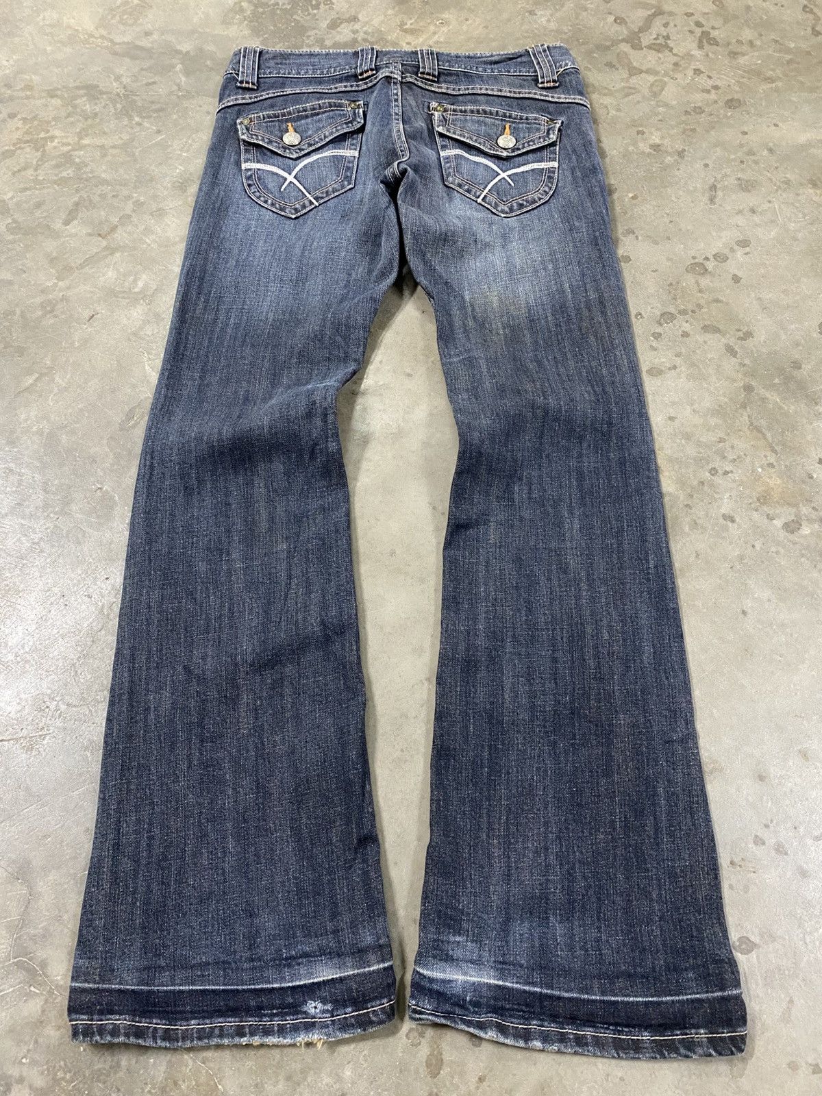 Japanese Brand Flare Jeans Mud Rusty Japan Theoria Stretch Denim @288 Size US 30 / EU 46 - 1 Thumbnail