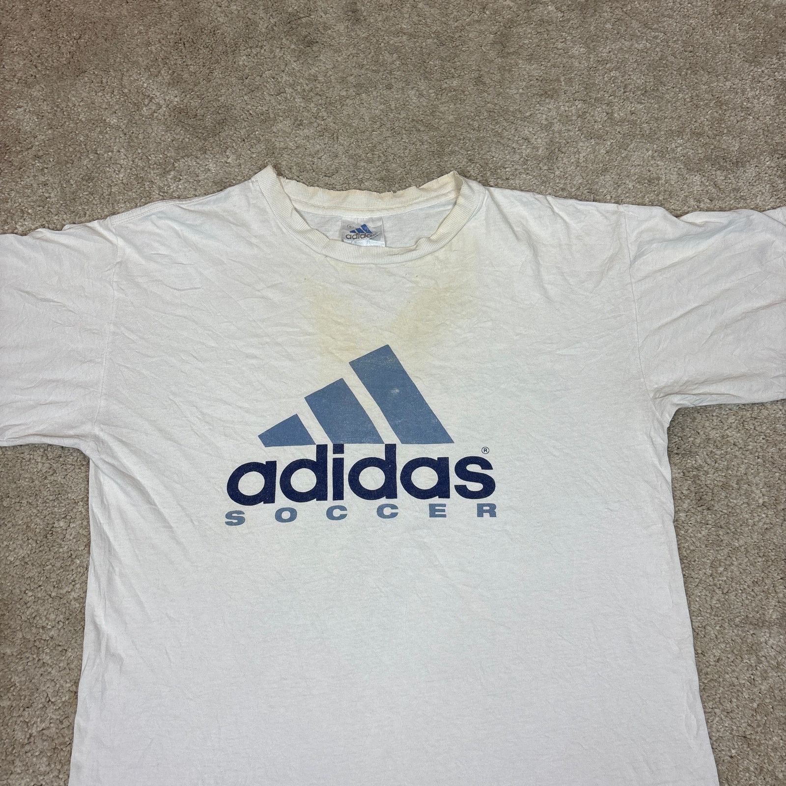 Adidas × Vintage Vintage 90s Adidas Soccer 3 Stripe T Shirt Men's Small Size US S / EU 44-46 / 1 - 4 Thumbnail