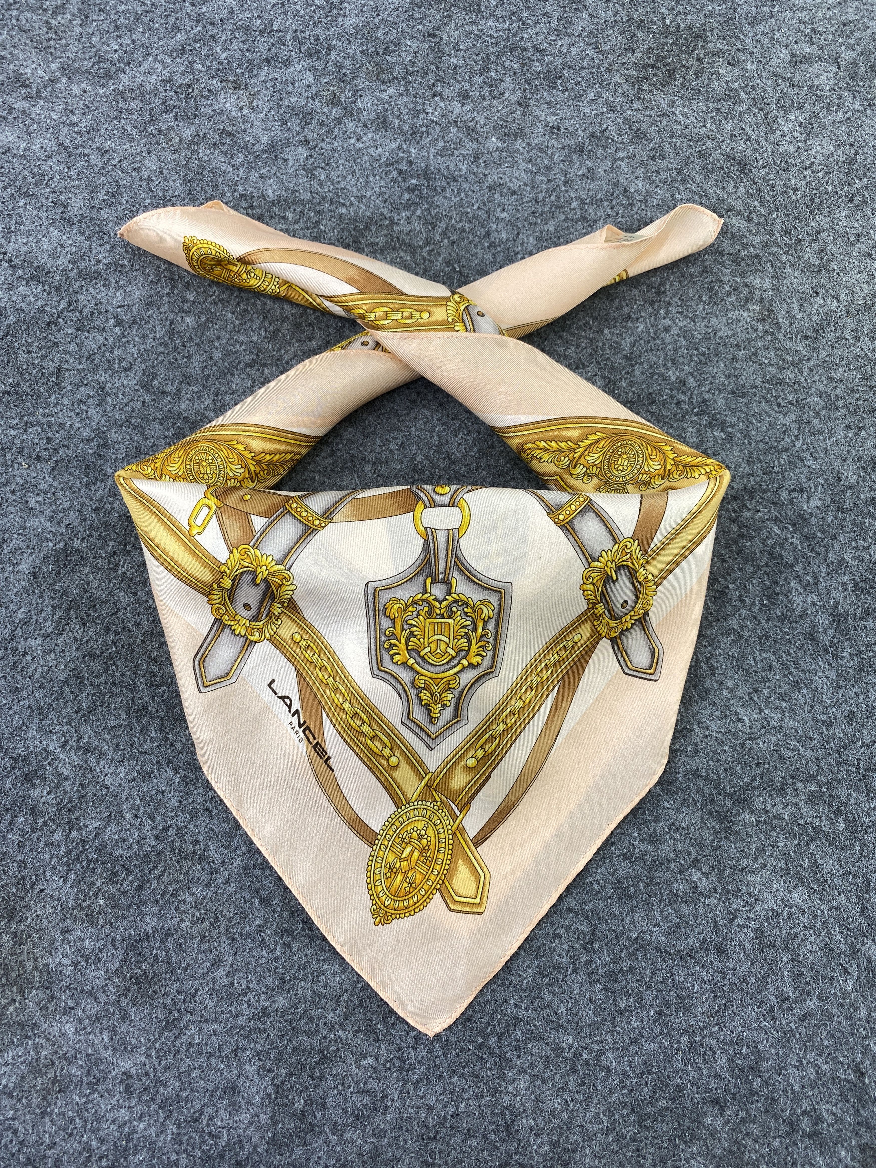 Lancel × Vintage Lancel Handkerchief / Bandana / Neckerchief-B132 Size ONE SIZE - 2 Thumbnail