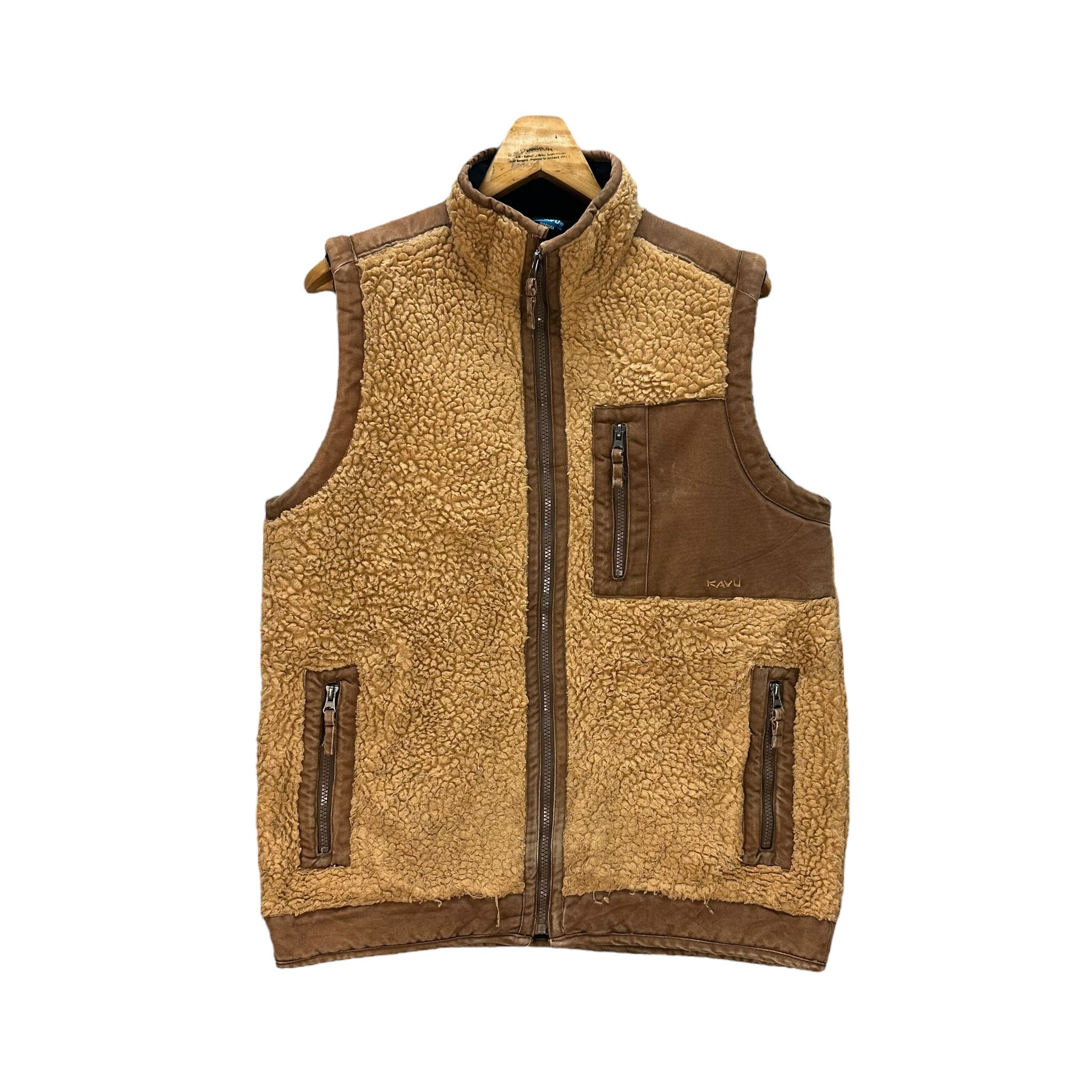 KAVU DEEP PILE OATMEAL FLEECE VEST #8845-031