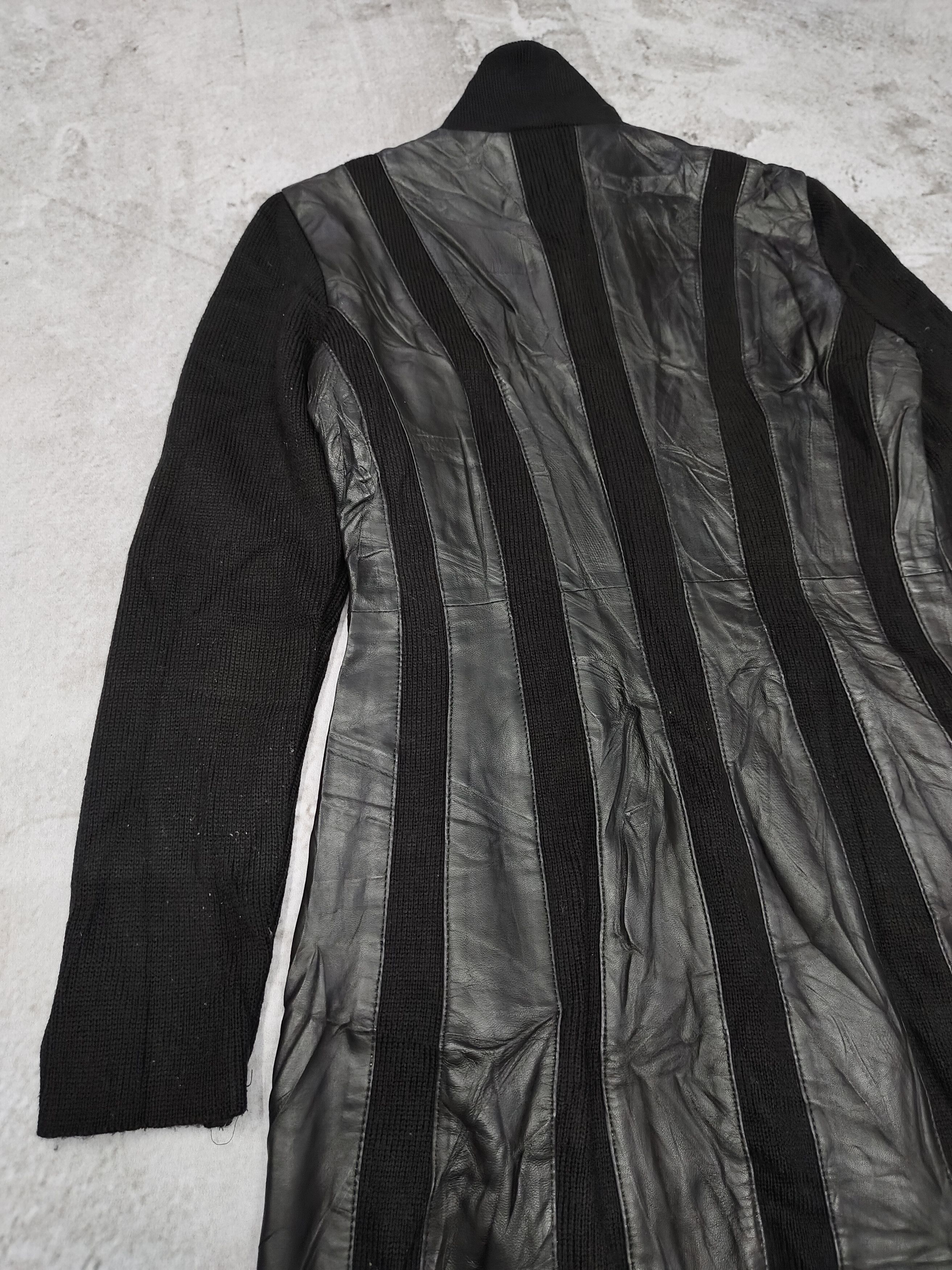 Otto 90s OTTO Collection- Hybrid Panel Lamb Leather Knit Coats Size M / US 6-8 / IT 42-44 - 8 Thumbnail