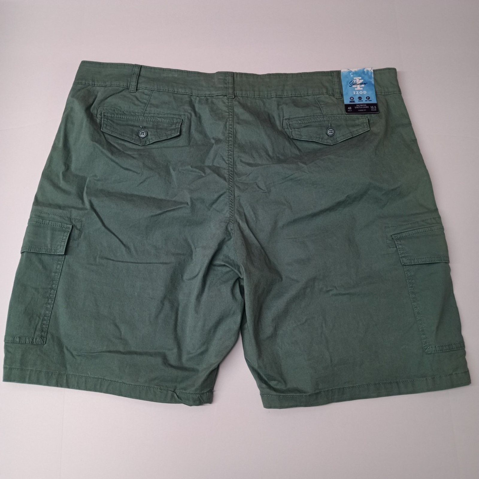 Izod Men's IZOD Chino Cargo Shorts Size 48 Green Classic 10.5 Ins Size US 44 / EU 60 - 4 Thumbnail