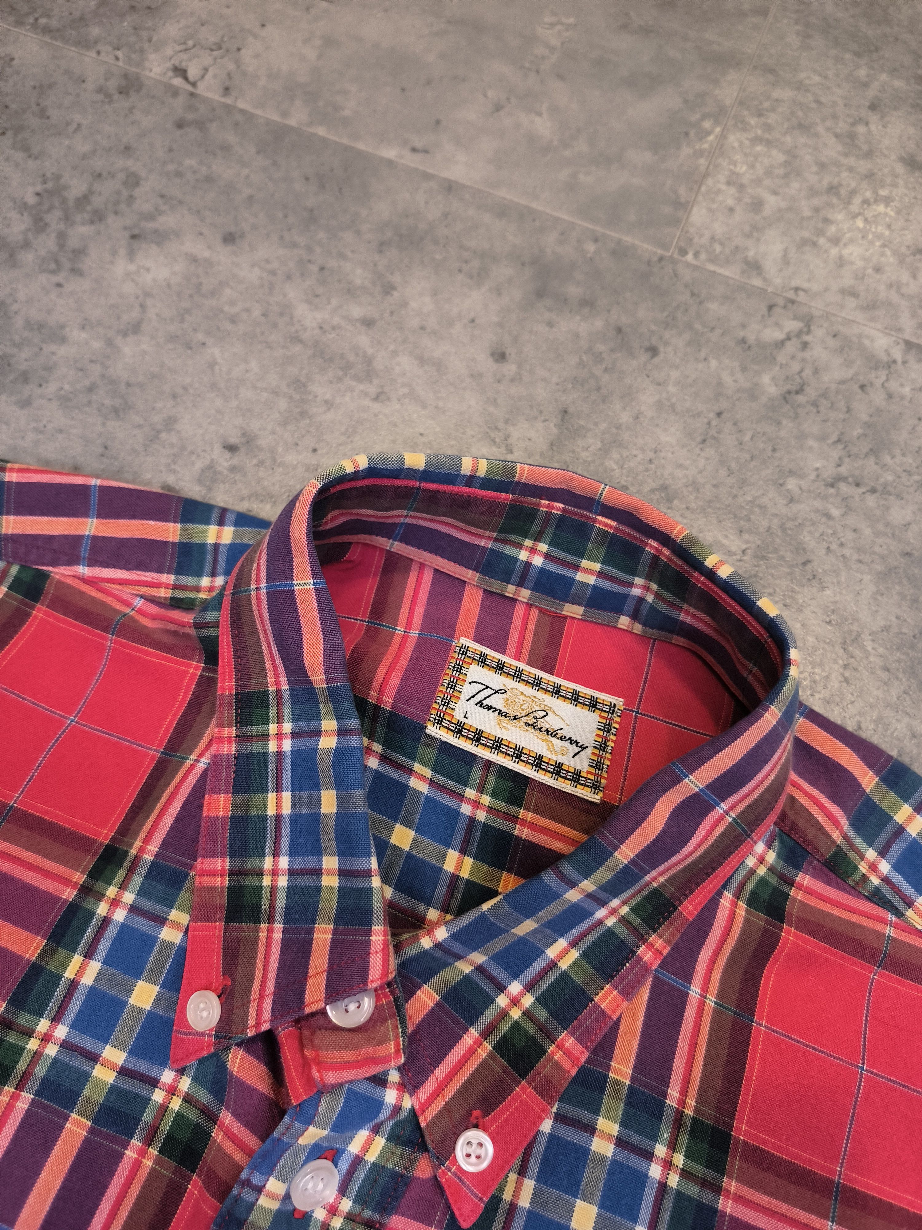 Burberry Vintage Thomas Burberry Striped Shirt Short Sleeve Size US XXL / EU 58 / 5 - 3 Thumbnail