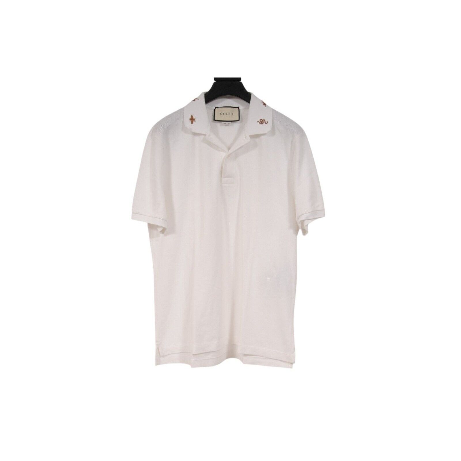 Gucci Embroiderd Butterfly Snake Polo White Size US L / EU 52-54 / 3 - 9 Thumbnail