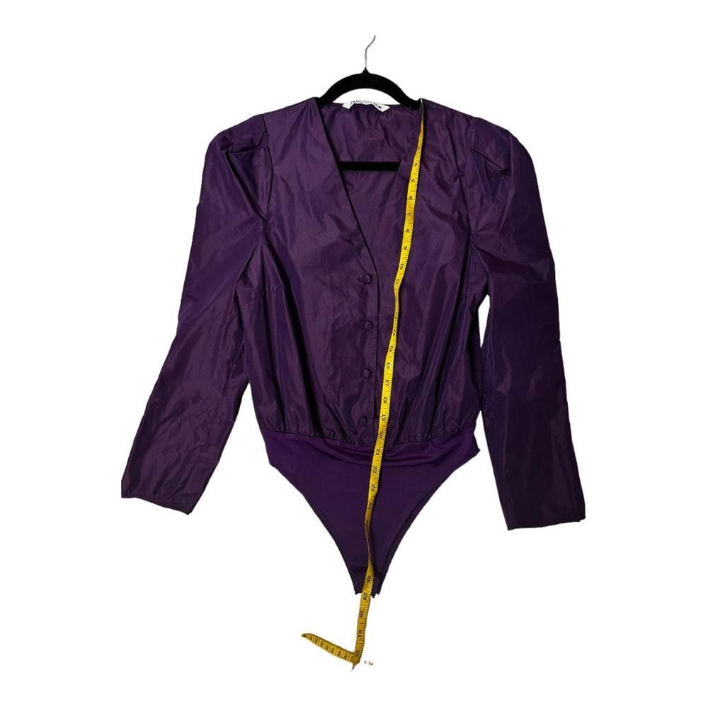 Zara Zara l V Neck Purple Puff Sleeve Bodysuit Small Size S / US 4 / IT 40 - 7 Thumbnail