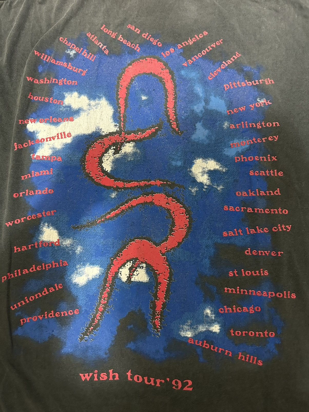 The Cure Vintage 1990's The Cure Wish Tour 92 T-Shirt Size US XL / EU 56 / 4 - 3 Thumbnail