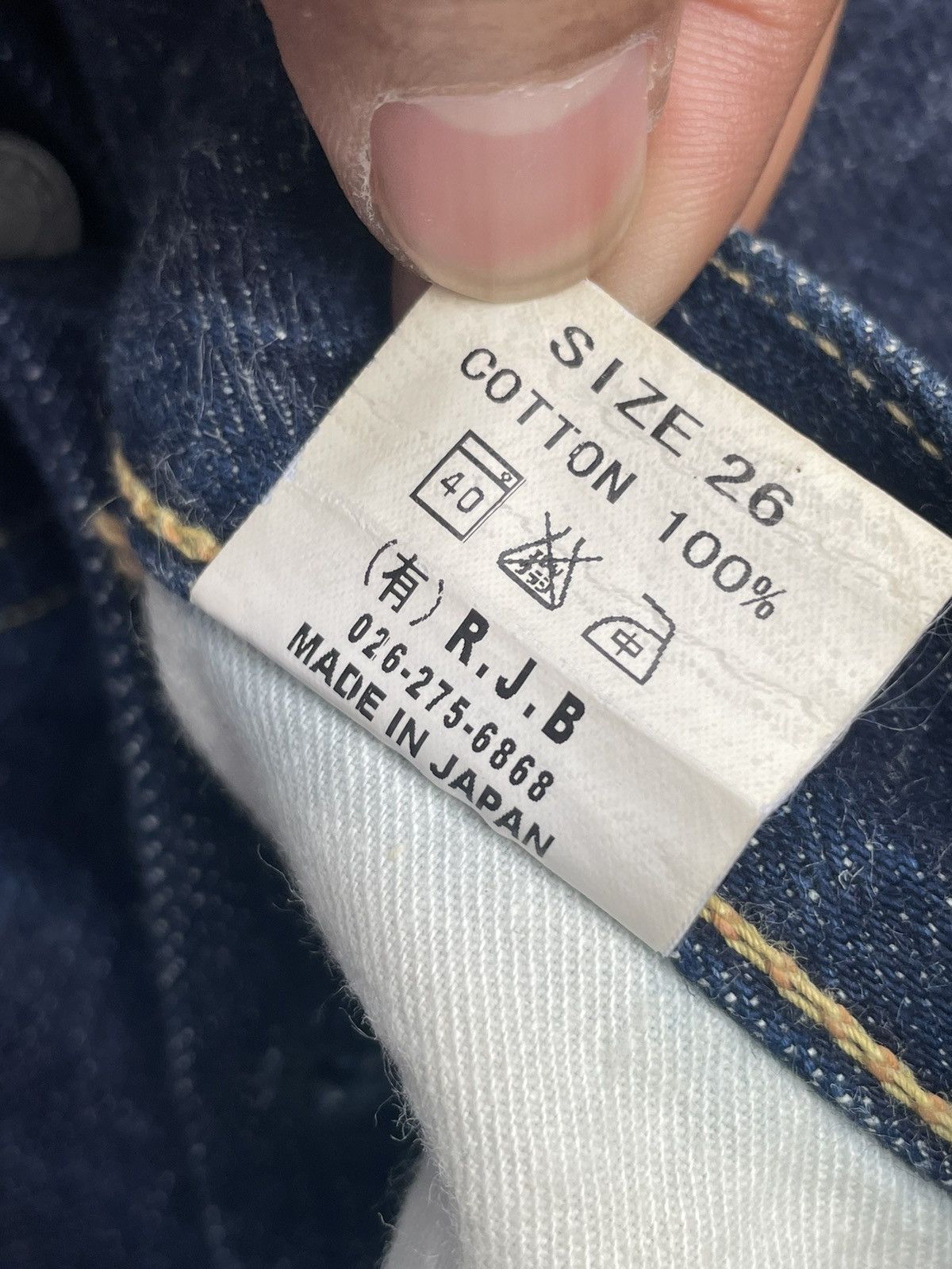 The Flat Head R.J.Blues Selvedge Denim Size US 27 - 16 Thumbnail
