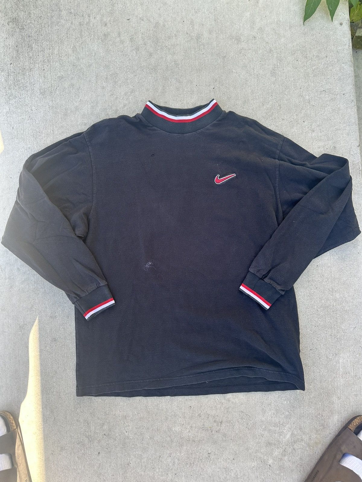 Nike × Vintage Vintage Nike black sweatshirt size Medium more Large 90s Size US M / EU 48-50 / 2 - 1 Thumbnail