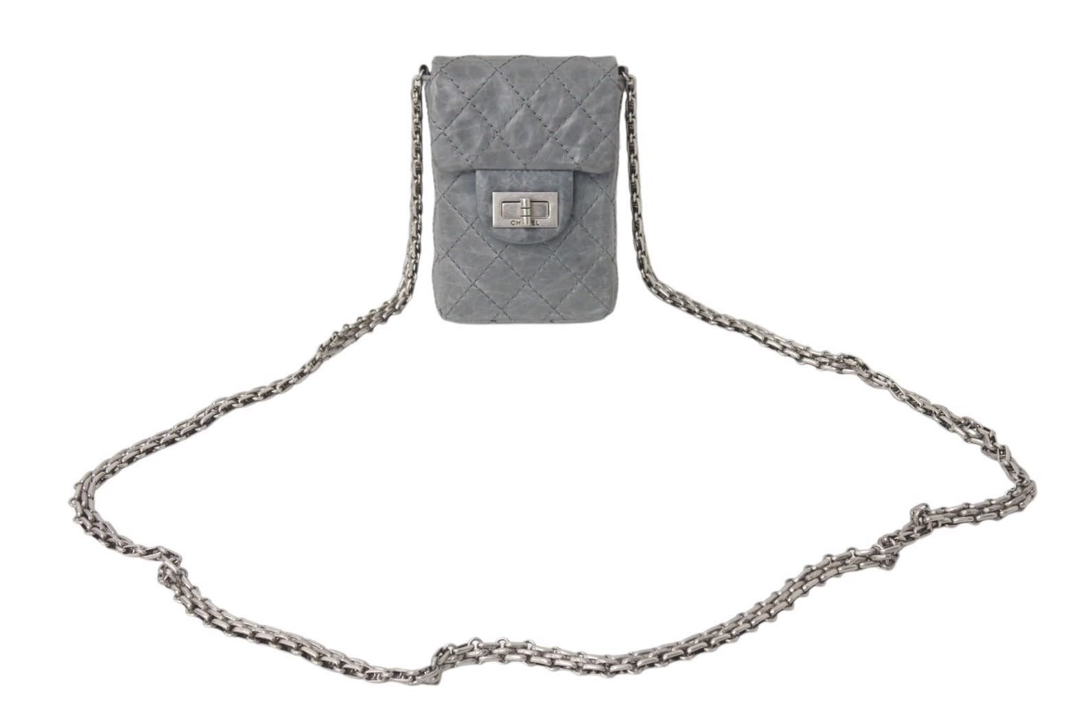 Chanel 2.55 Mini Shoulder Bag in Grey, Men's
