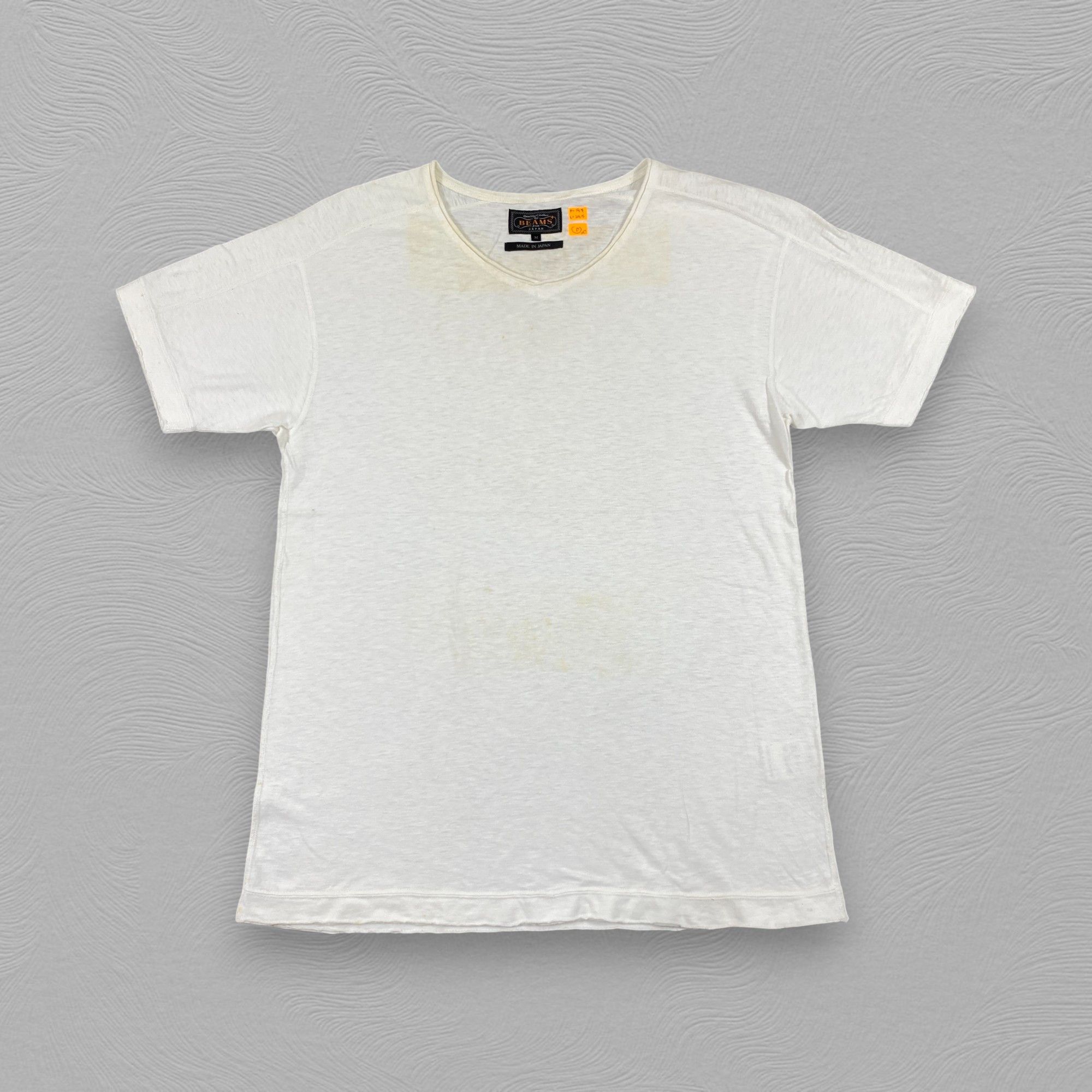 Beams Plus Vintage Beams Plain V Neck Medium TShirt -D047 Size US M / EU 48-50 / 2 - 1 Thumbnail