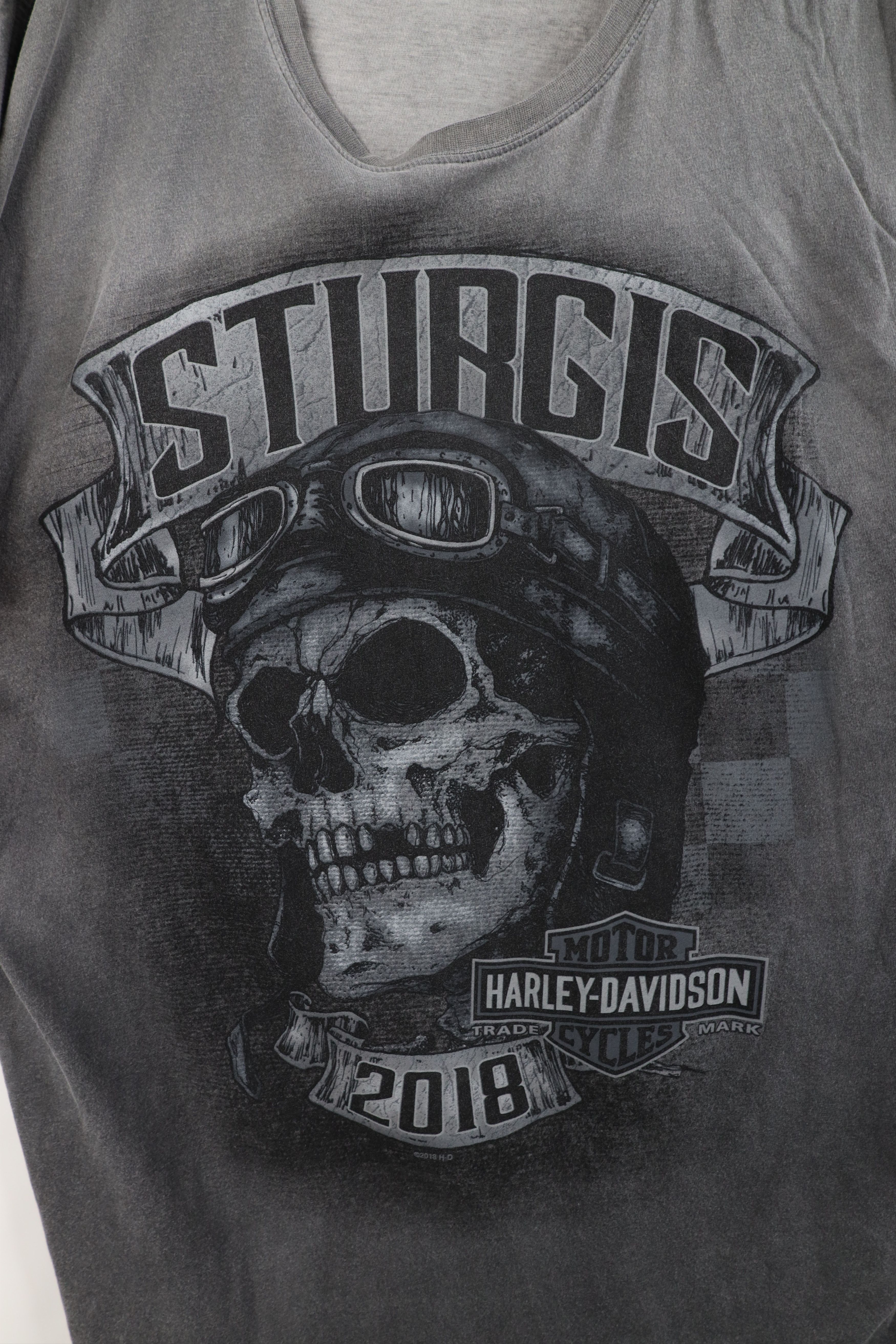 Harley Davidson × Vintage Y2K Harley Davidson Skeleton All Over Print T-Shirt Gray Size US XXL / EU 58 / 5 - 6 Thumbnail