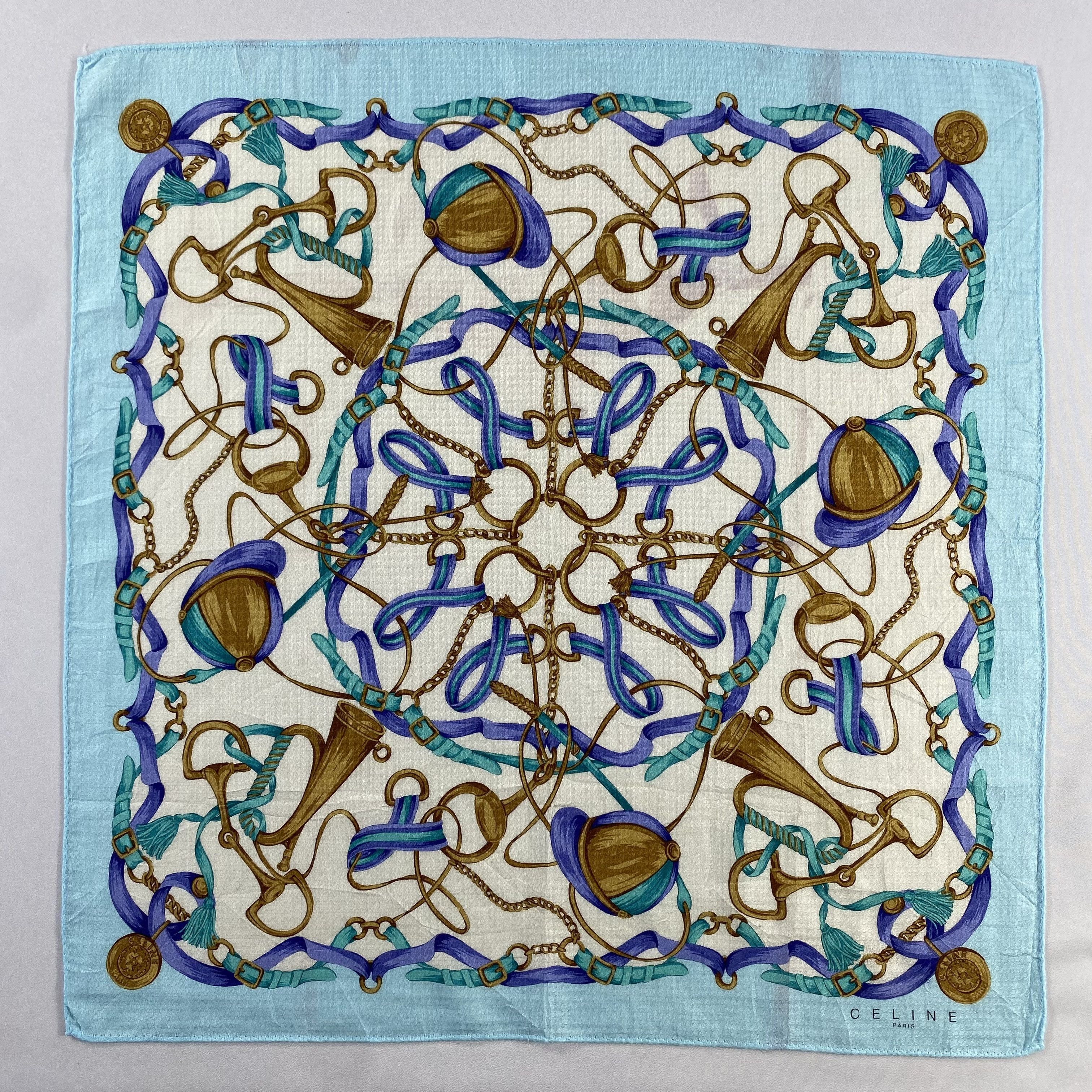 Celine × Vintage Celine Neckerchief / Bandana / Handkerchief-P1875 Size ONE SIZE - 1 Thumbnail