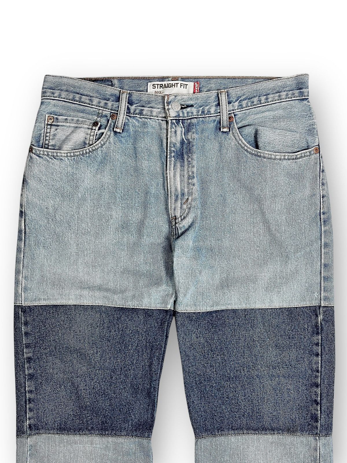 Levi's 2010 Levi's 505 Two Tone Patchwork Denim Pants Size US 32 / EU 48 - 4 Thumbnail