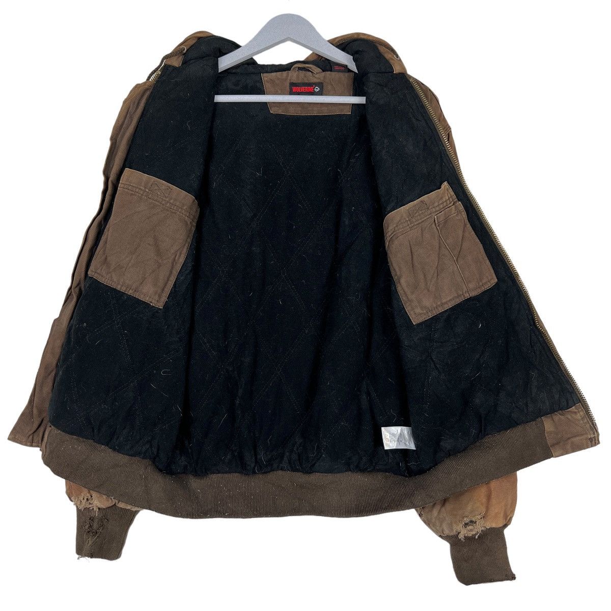 Wolverine 🔥 WOLVERINE DUCK CANVAS DYED DESTROY DISTRESS BOMBER JACKET Size US M / EU 48-50 / 2 - 12 Thumbnail