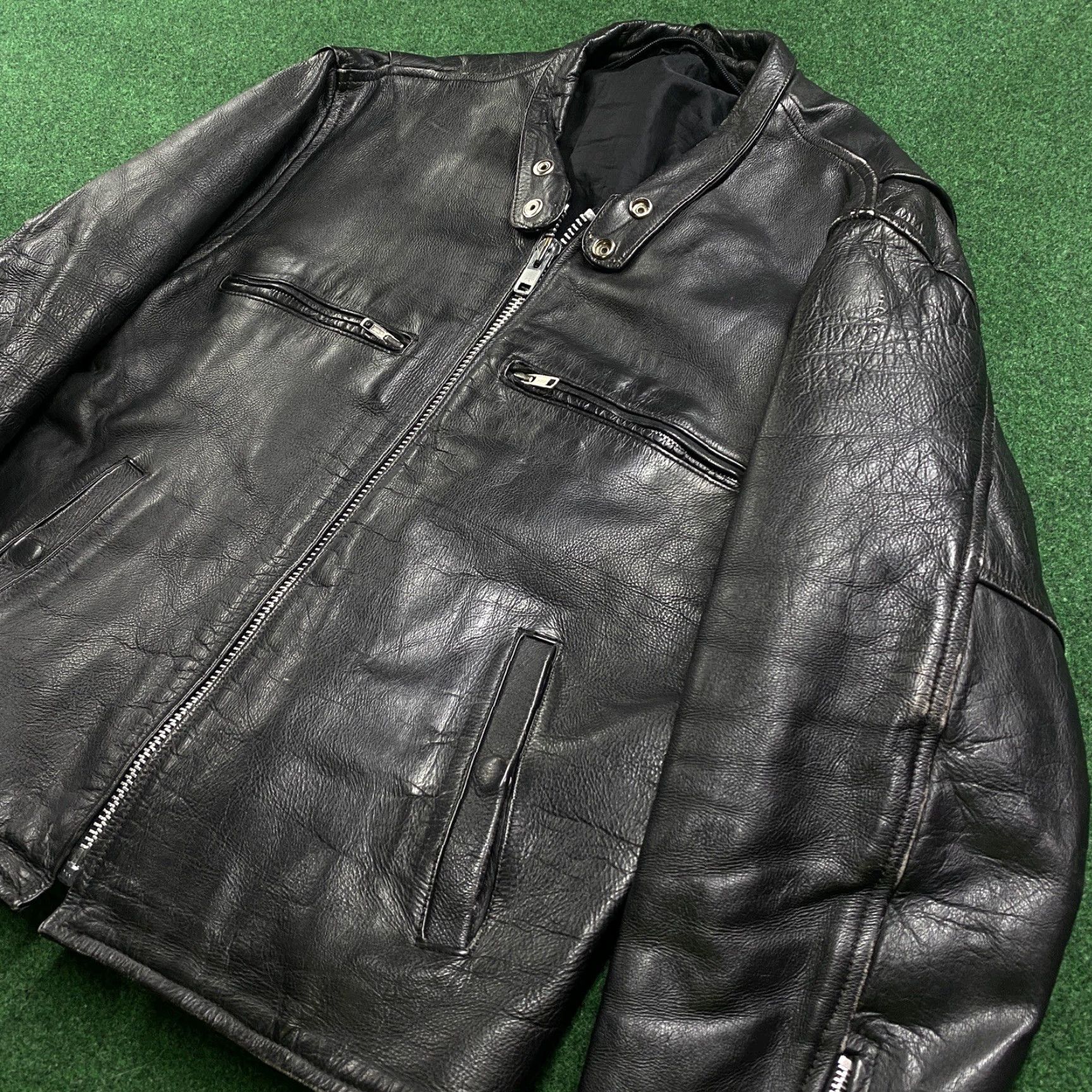 Vintage VINTAGE Leather Jacket Mens M Black 80S 90S Fringe Tassel Cafe Racer Coat Fashion Vintage Mens Leather Jacket M Black 80s 90s Fringe Cafe Racer Coat Size US M / EU 48-50 / 2 - 2 Thumbnail