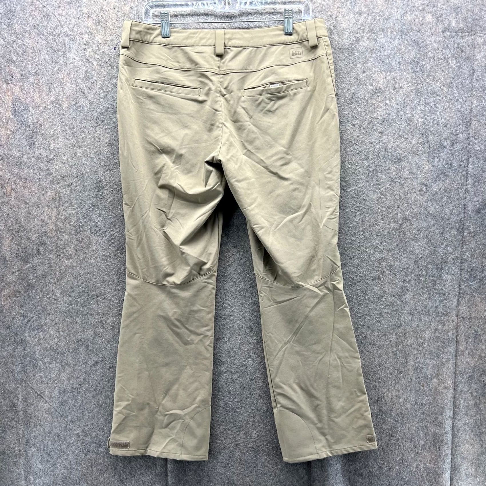Vintage Rei Endeavor Pants Women Petite Khaki Hiking Zip Camping Performance Lined Size 32" / US 10 / IT 46 - 2 Thumbnail