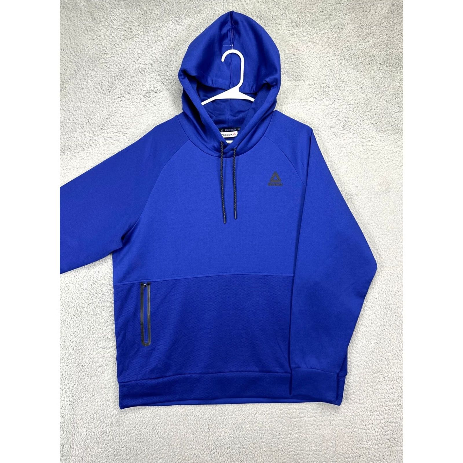Reebok Reebok Hoodie Pullover Sweatshirt Adult XL Blue Logo Drawstring Mens Size US XL / EU 56 / 4 - 3 Thumbnail