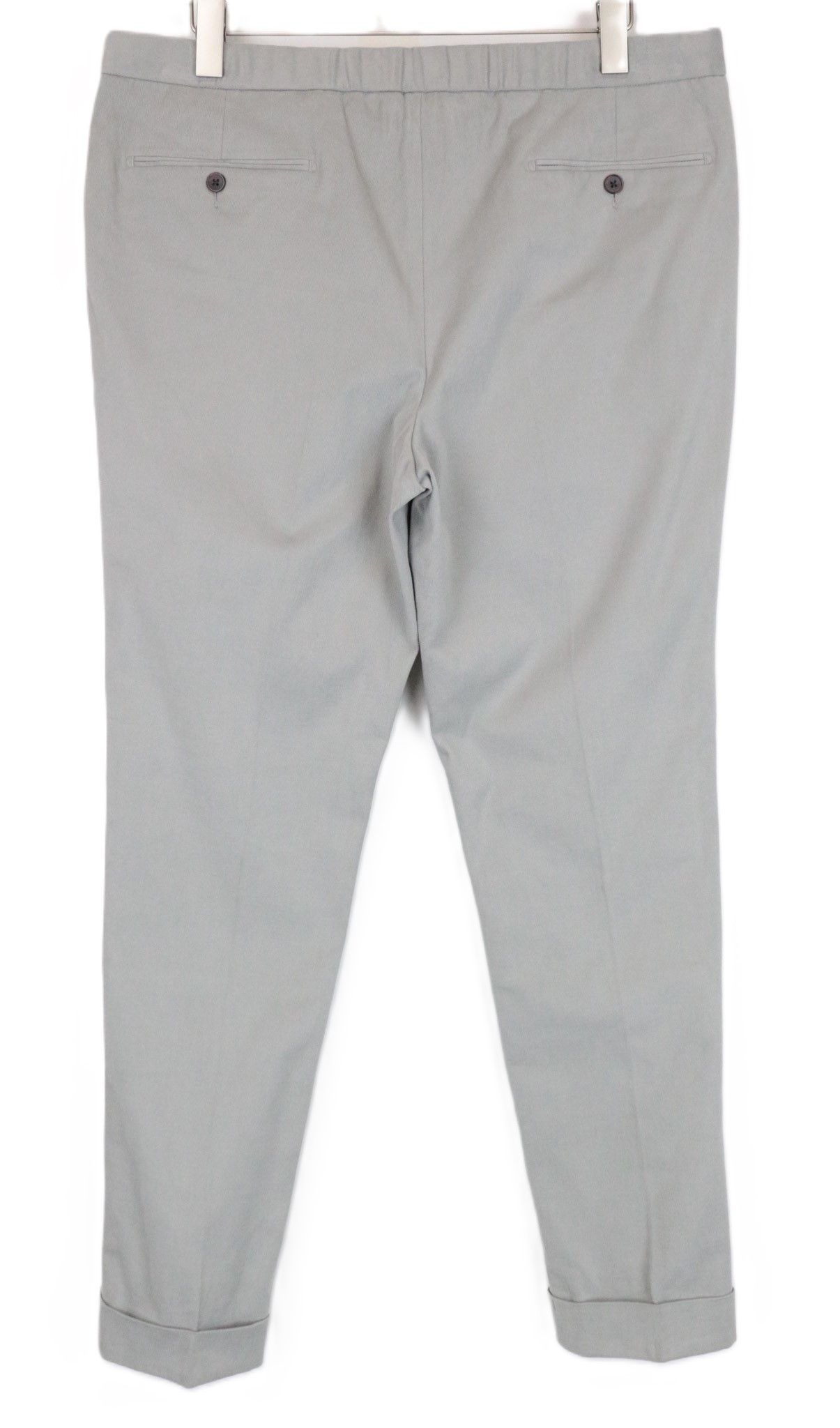 Suitsupply BRESCIA UK34R Grey Cotton Stretch Pleated Trousers 67409 Size US 34 / EU 50 - 2 Thumbnail