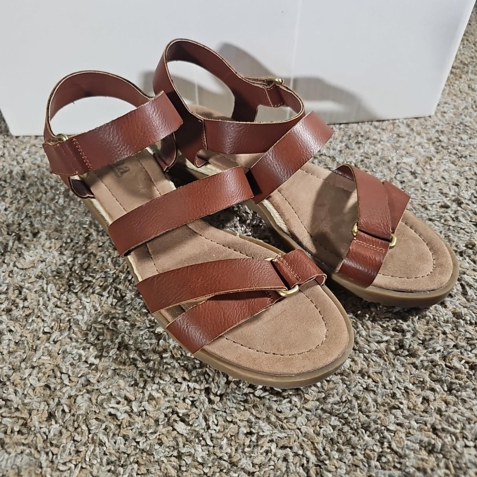 Analog A.n.a A New Approach Burbank Strap Sandals Brown 8.5 Size US 8.5 / IT 38.5 - 3 Thumbnail