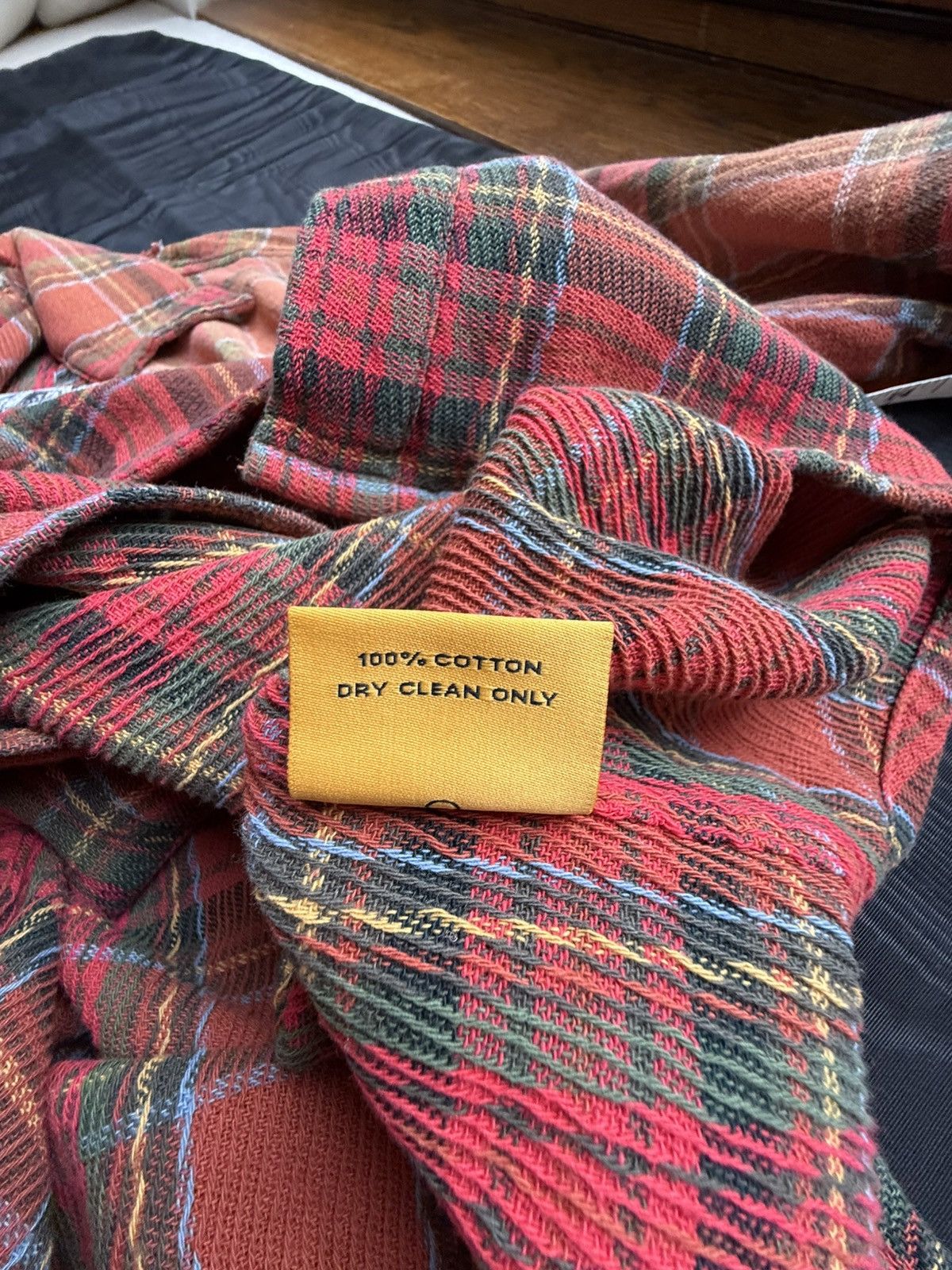 Gallery Dept. Gallery Dept Marley Distressed Checked Cotton-Flannel Shirt Size US XL / EU 56 / 4 - 25 Thumbnail