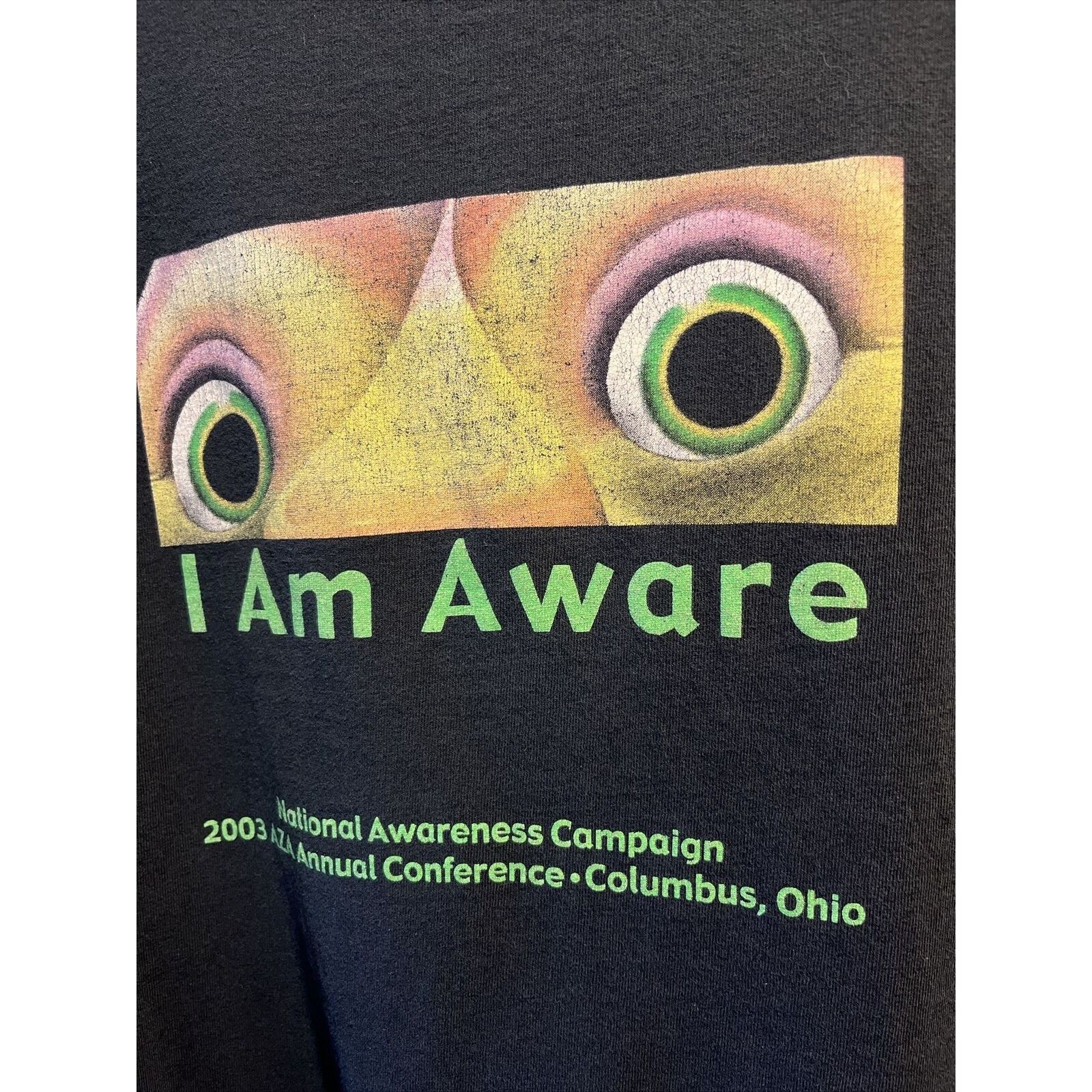 Fruit Of The Loom I Am Aware Unisex Black XL Awareness Campaign Cotton Tee Size XL / US 12-14 / IT 48-50 - 8 Thumbnail