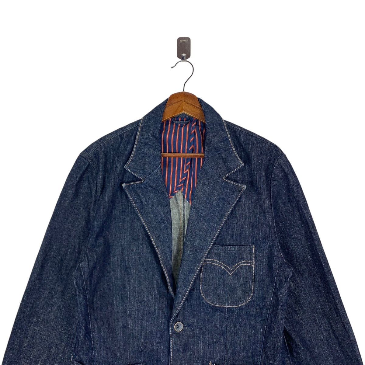 Levi's × Levi's Vintage Clothing Vintage Levis Red Tab Blue Denim Cardigan Jacket Size L / US 10 / IT 46 - 3 Thumbnail