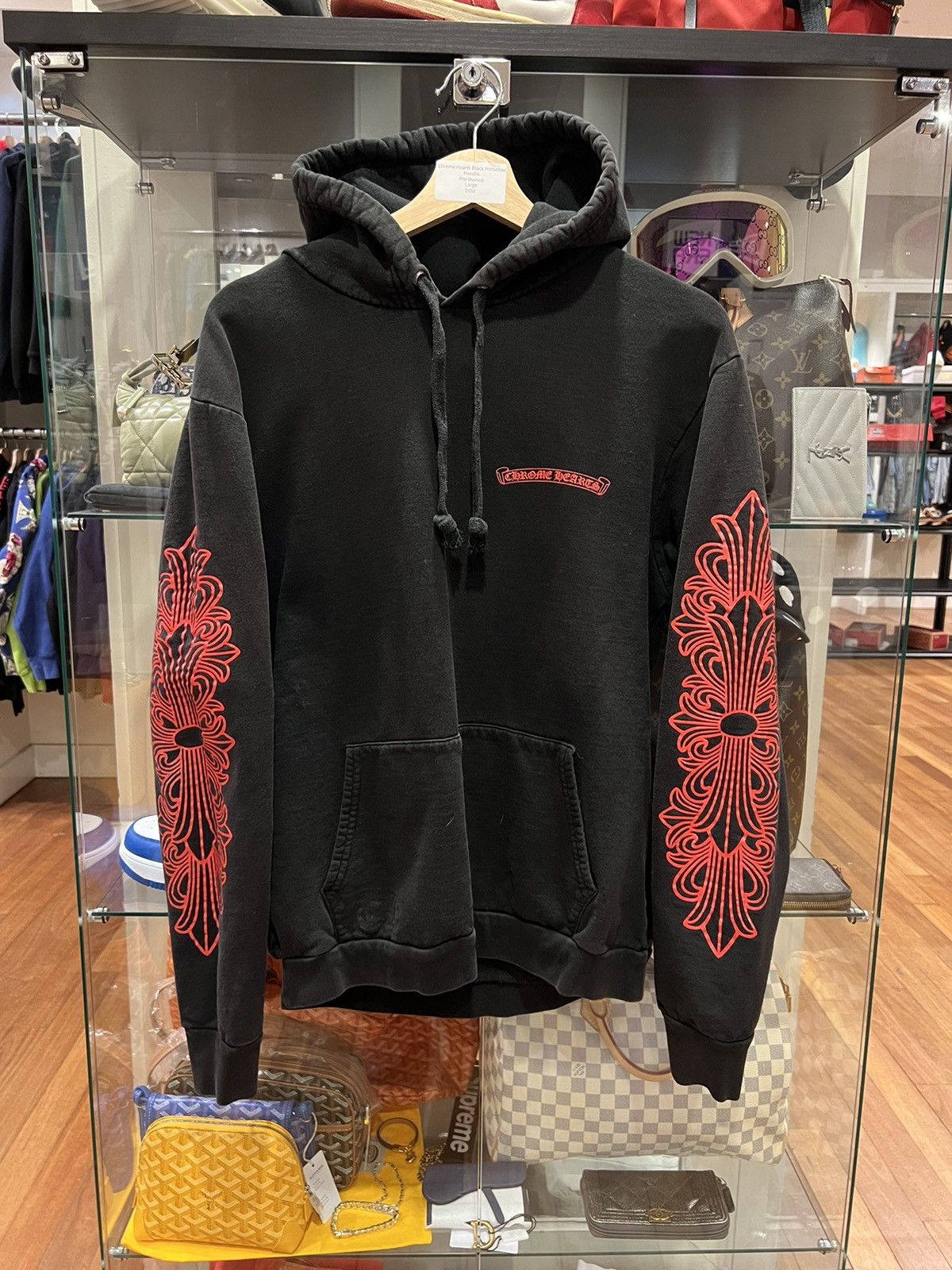 Chrome Hearts Chrome Hearts Floral Cross Horseshoe Hoodie