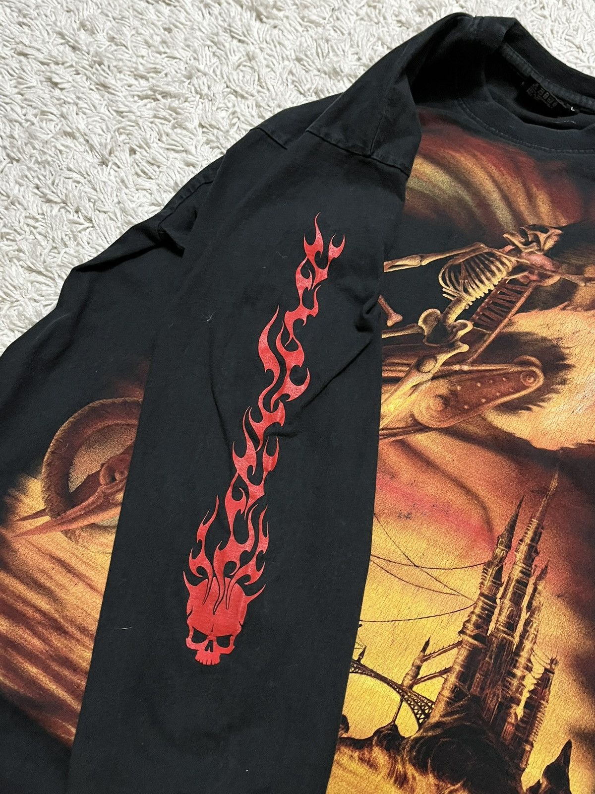 Japanese Brand × Vintage Vintage Long Sleeve Spiral Big Logo Skeletons Size US L / EU 52-54 / 3 - 4 Thumbnail