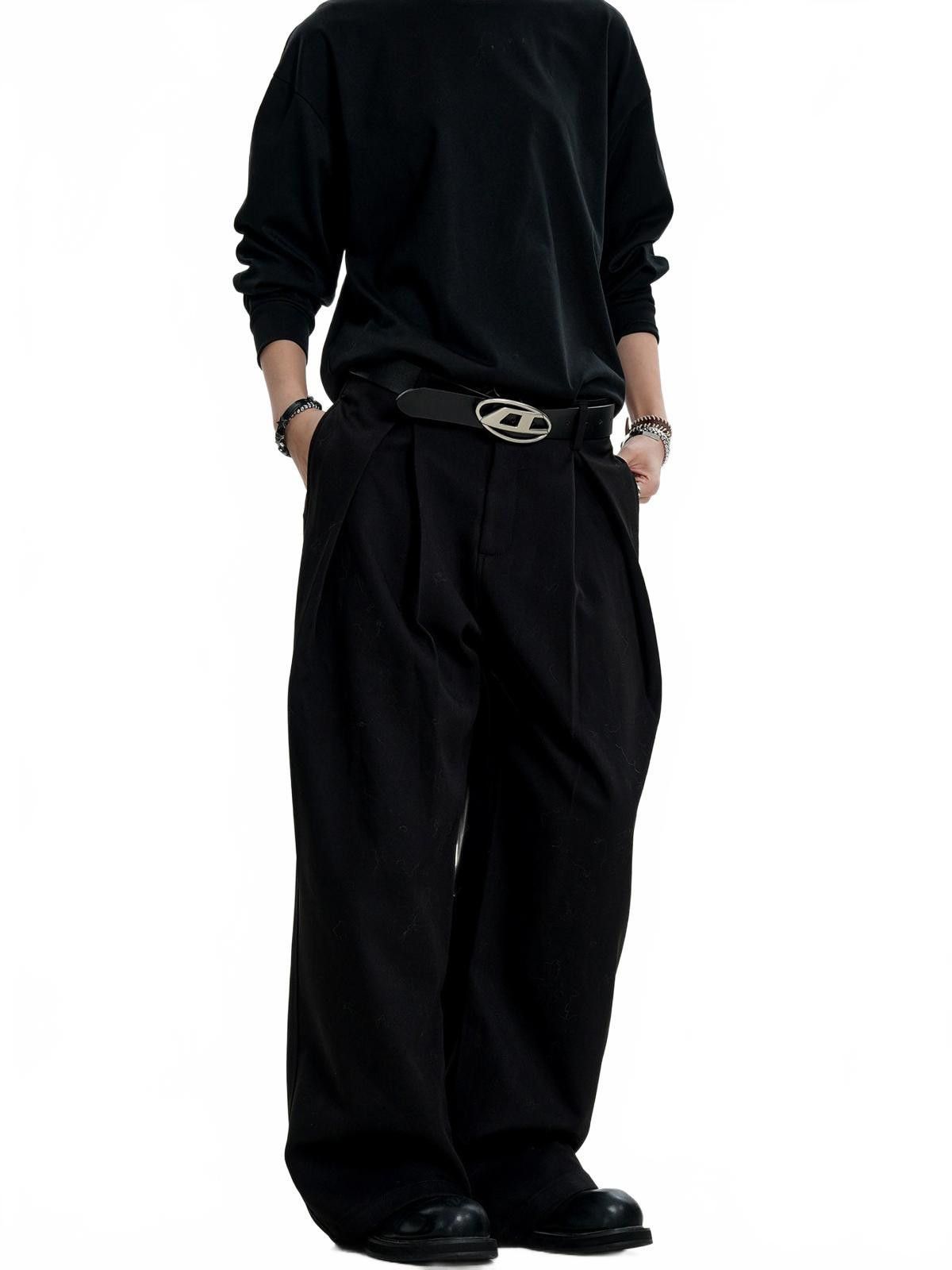 Japanese Brand Wide Leg Pants, High Waist Loose Fit Trousers Size US 32 / EU 48 - 1 Thumbnail