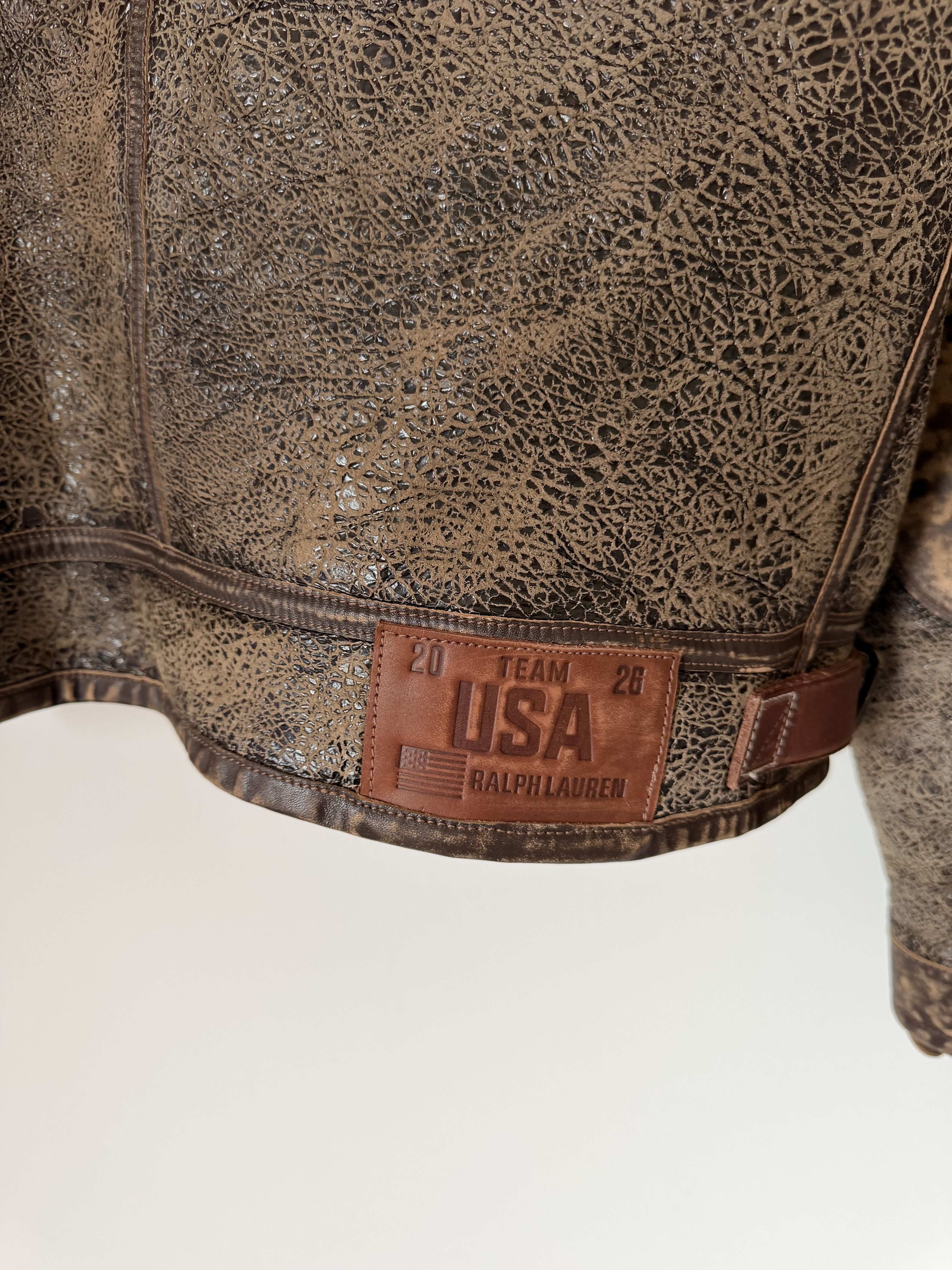 Polo Ralph Lauren Polo Ralph Lauren Team USA Shearling Leather Jacket Brown Size US XXL / EU 58 / 5 - 8 Thumbnail