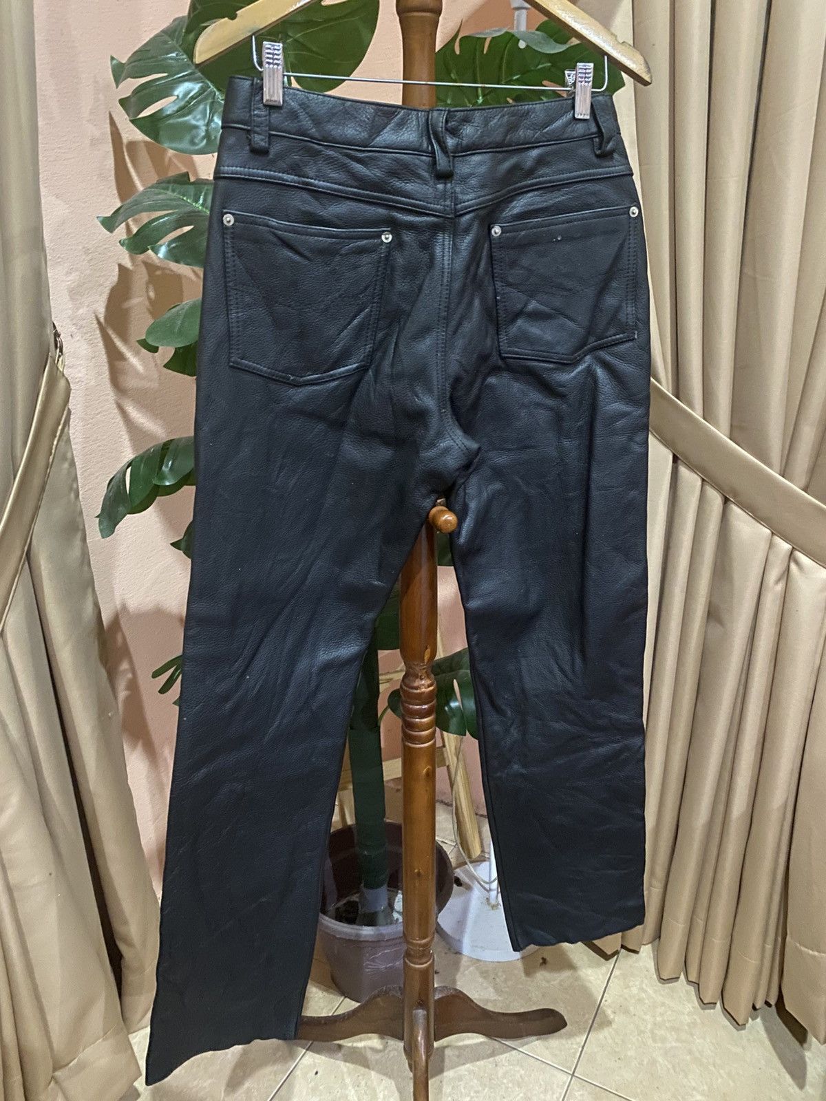 Genuine Leather Vintage Black Korean Leather Pants by Jeans Infinite World Size US 30 / EU 46 - 10 Thumbnail
