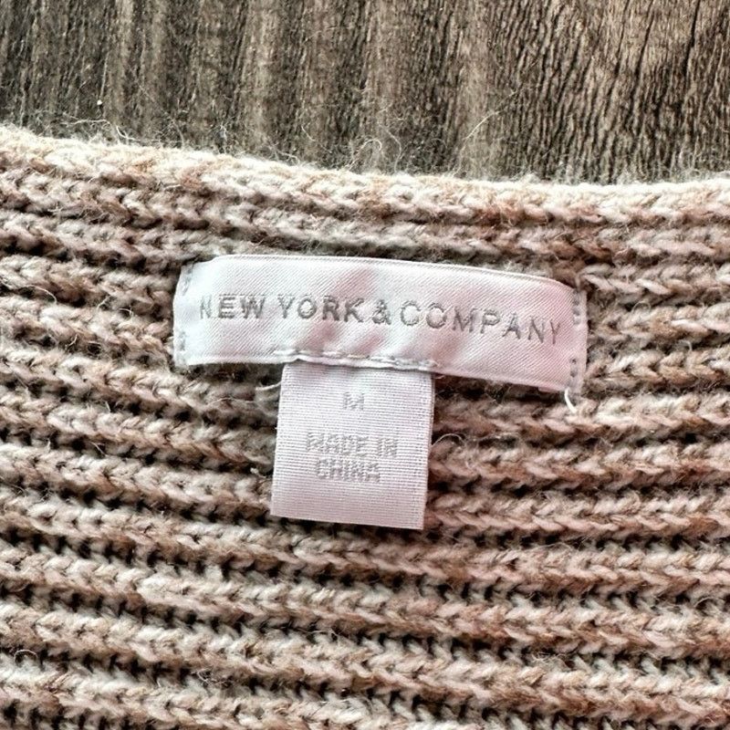 Other new york & company beige gray knit sweater Size M / US 6-8 / IT 42-44 - 3 Thumbnail