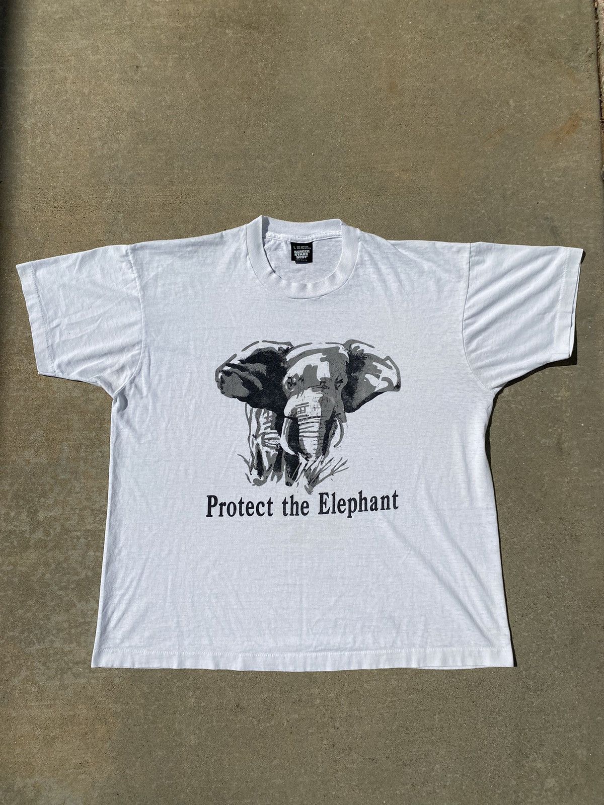 Vintage VINTAGE ‘Protect The Elephant’ Tee Size US M / EU 48-50 / 2 - 1 Thumbnail