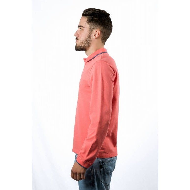 Other Mens Coral Long Sleeve Polo Shirt Button-Up Collar Size Smal Size US M / EU 48-50 / 2 - 6 Thumbnail