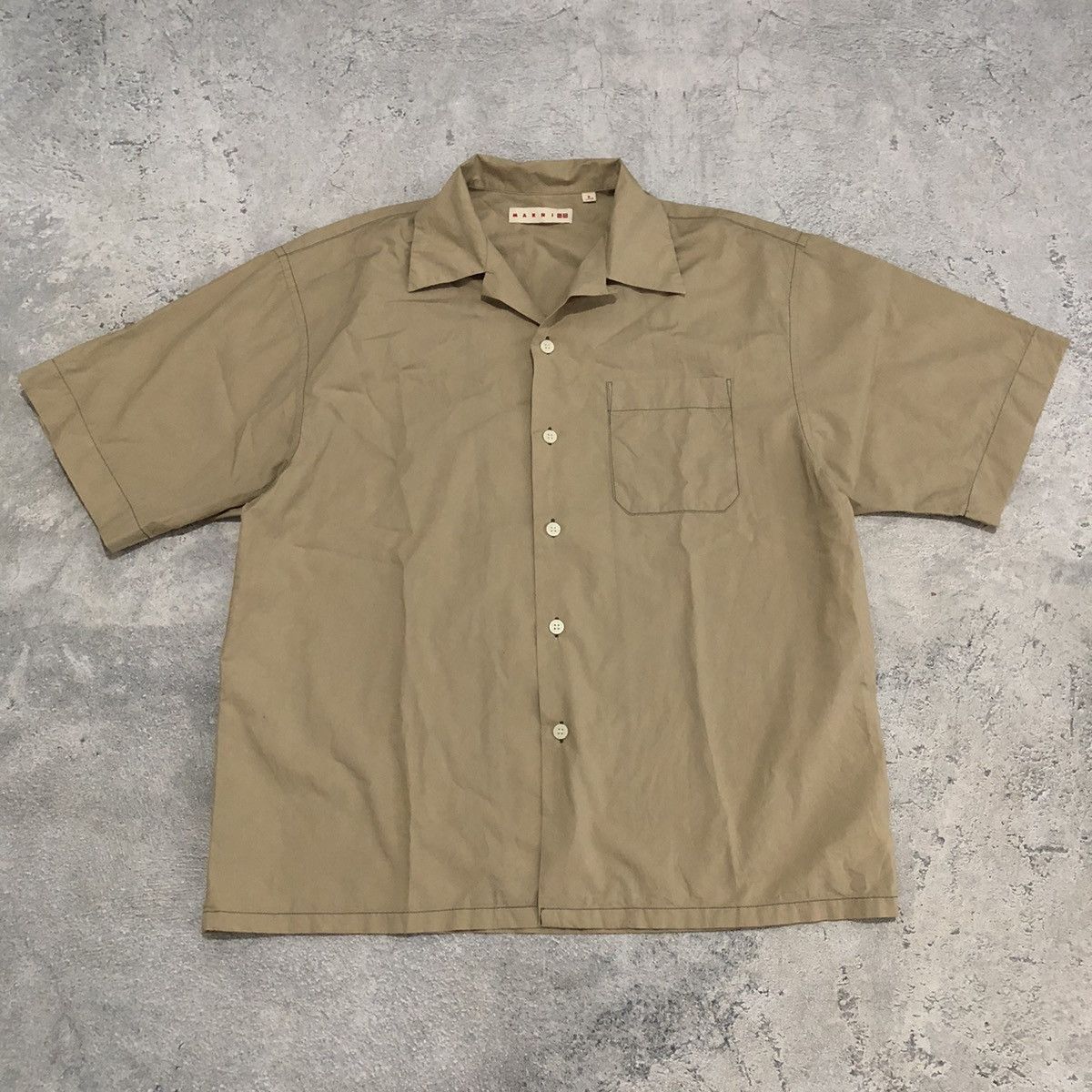 Japanese Brand Marni Uniqlo Oversized Open Collar Shirt Size US M / EU 48-50 / 2 - 1 Thumbnail
