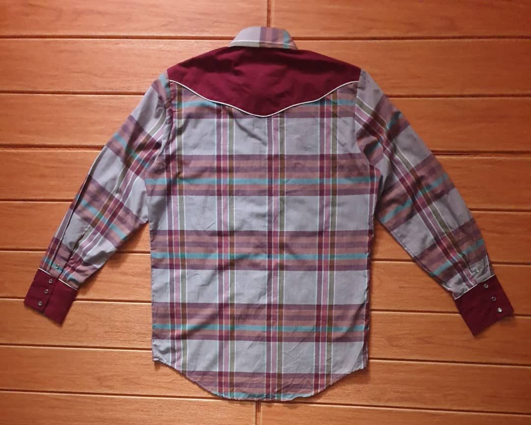 Eternal 💥Calgary Alberta caravan retro smile pocket western shirt Size US L / EU 52-54 / 3 - 10 Thumbnail