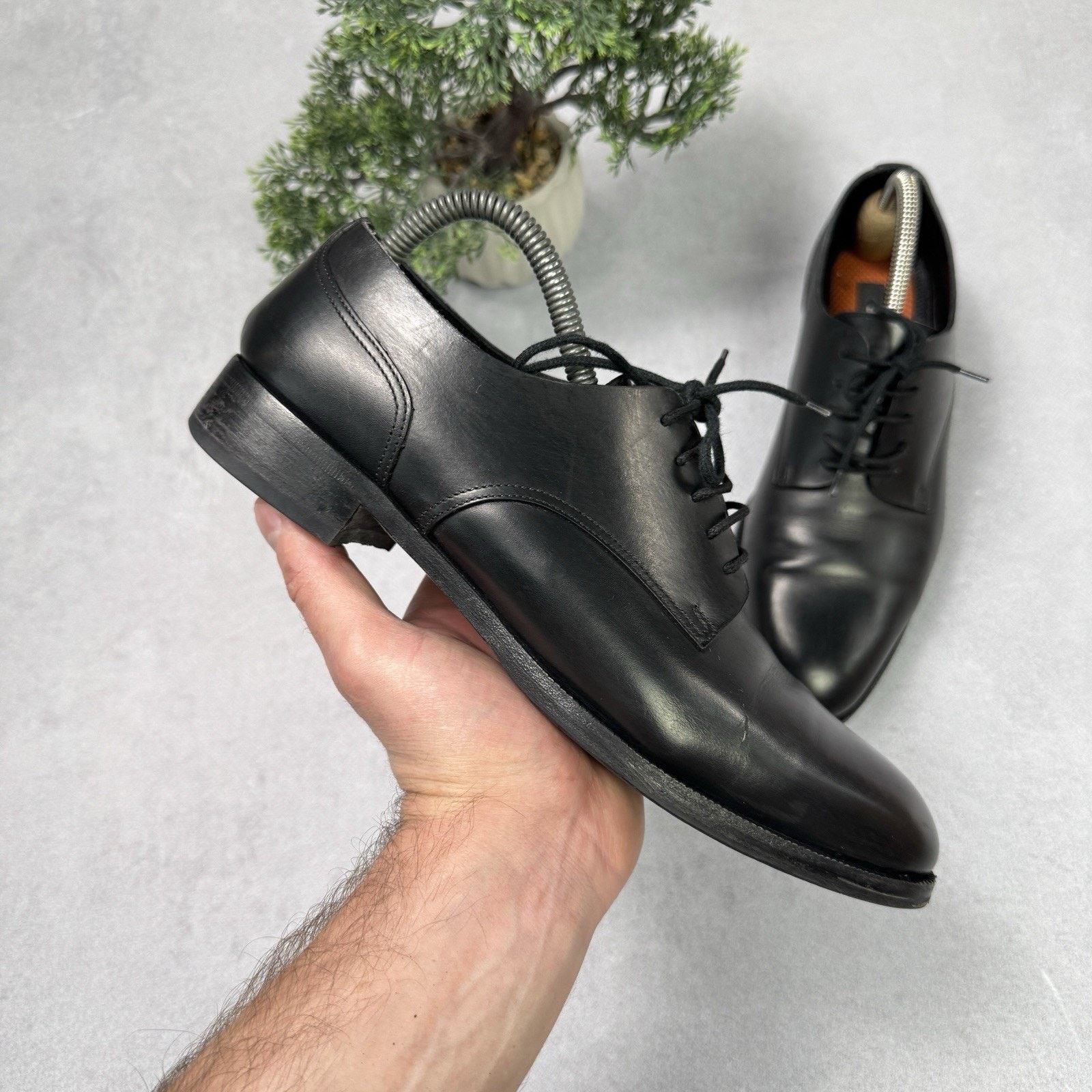 Dsquared2 Dsquared2 Men Derby Oxford Shoes Size EU 39 US 6 Black Size US 6 / EU 39 - 1 Thumbnail