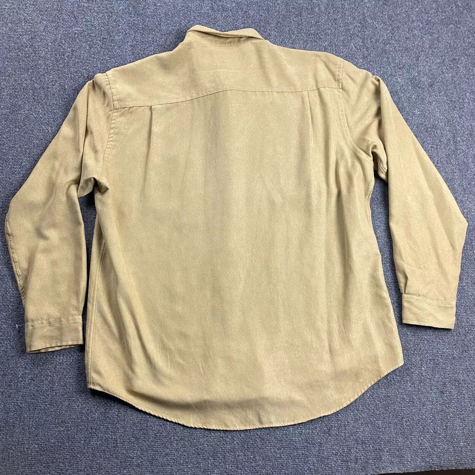 Alfani Alfani Shirt Men's XL Suede Button Up Pocket Vintage Size US XL / EU 56 / 4 - 4 Thumbnail