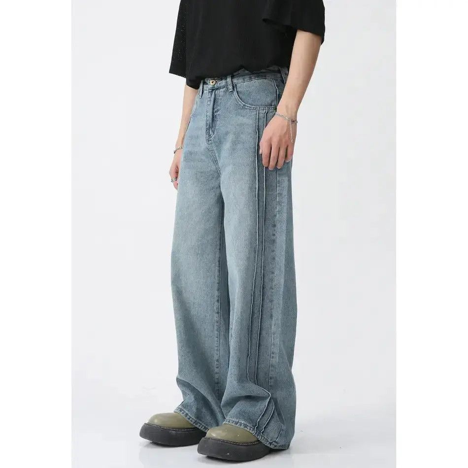 Japanese Brand Retro loose high street wide leg jeans Size US 32 / EU 48 - 4 Thumbnail